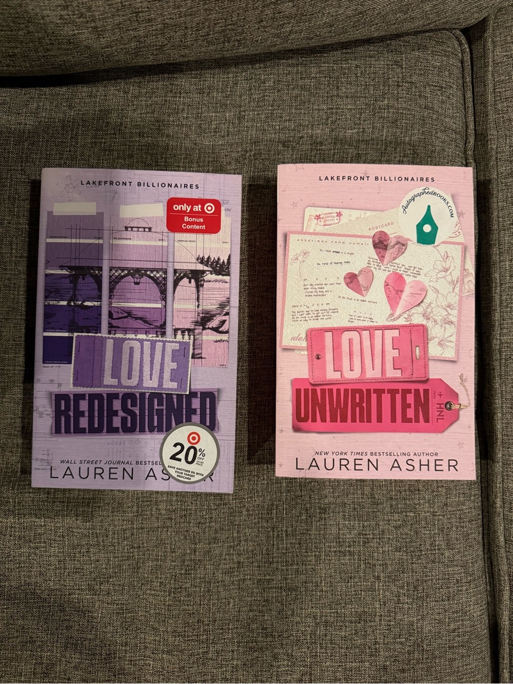 Love Redesigned & Love Unwritten by Lauren Asher books